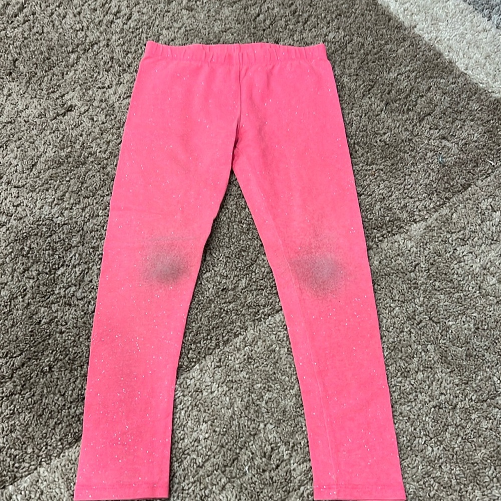 oshkosh bgosh girls pink shimmer leggings size 7